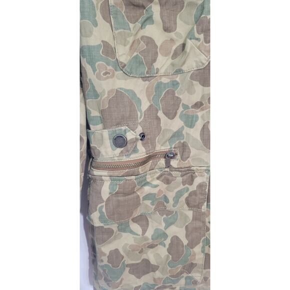 William Rast Jacket Mens Medium Camo Camouflage Field Utility Pockets Cargo Hood - Picture 6 of 13